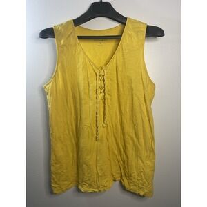 Fashion Bug Women's Tank Top Size 1X Yellow‎